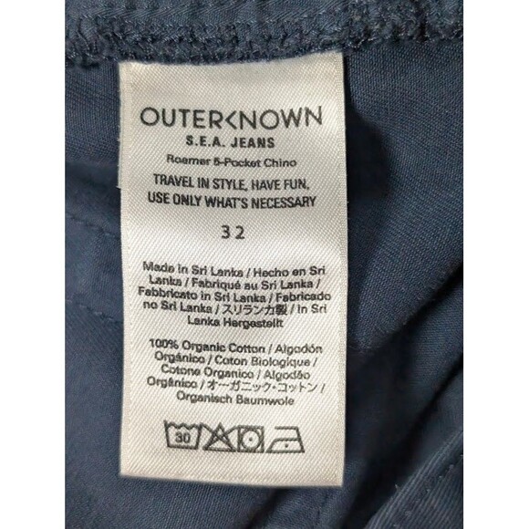 Outerknown S.E.A. Jeans Blue Roamer 5 Pocket Chino Pants Men's 32x28.5 - Picture 5 of 8
